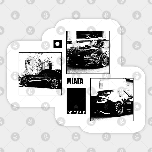 Mazda Miata MX-5 ND Black 'N White Archive Sticker by Cero